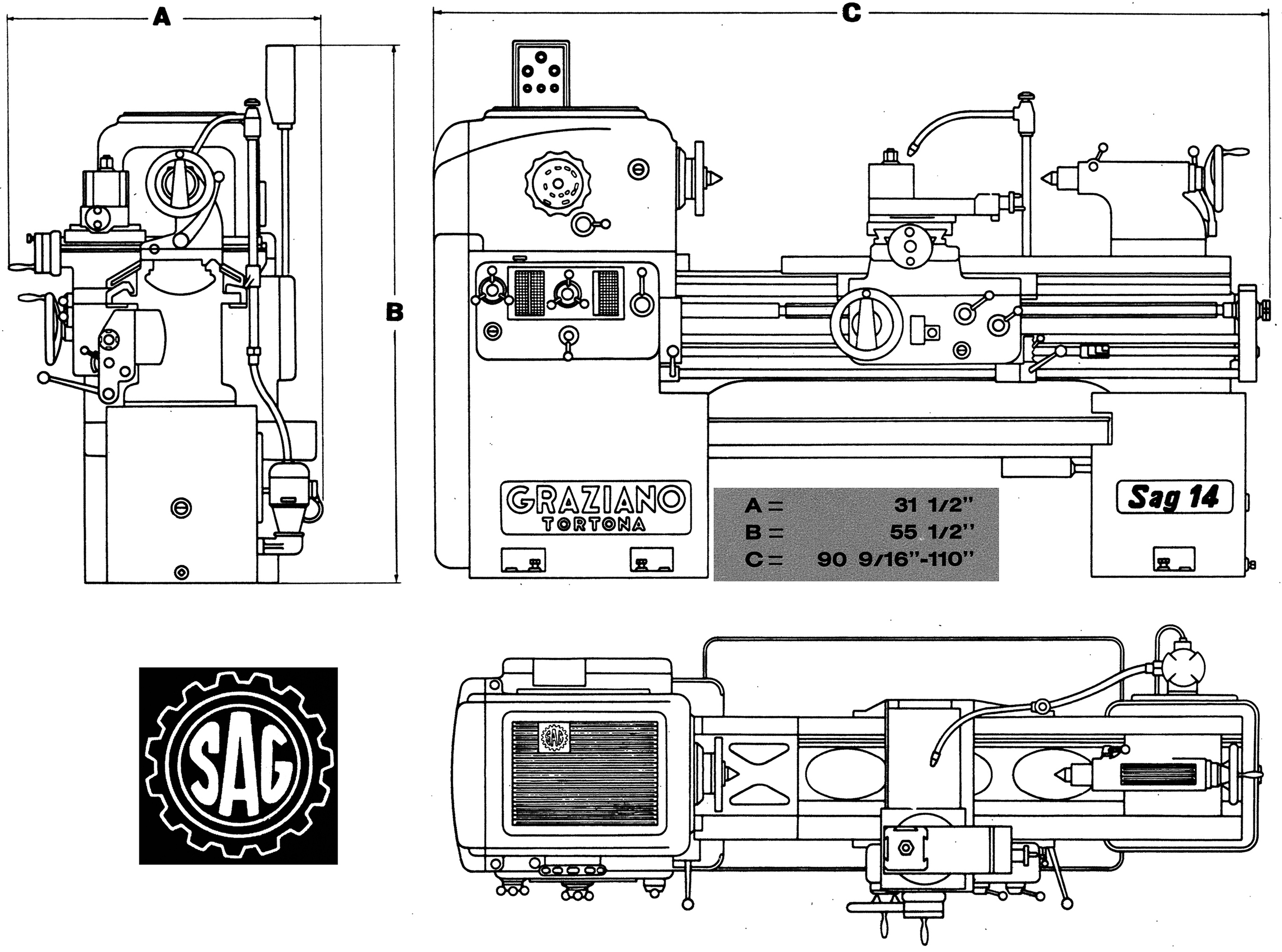 Graziano SAG 14 & SAG 180 Lathes Catalogue