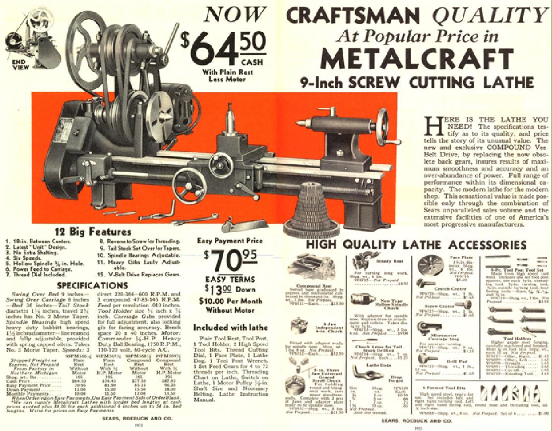 Craftsman Lathe Catalogs