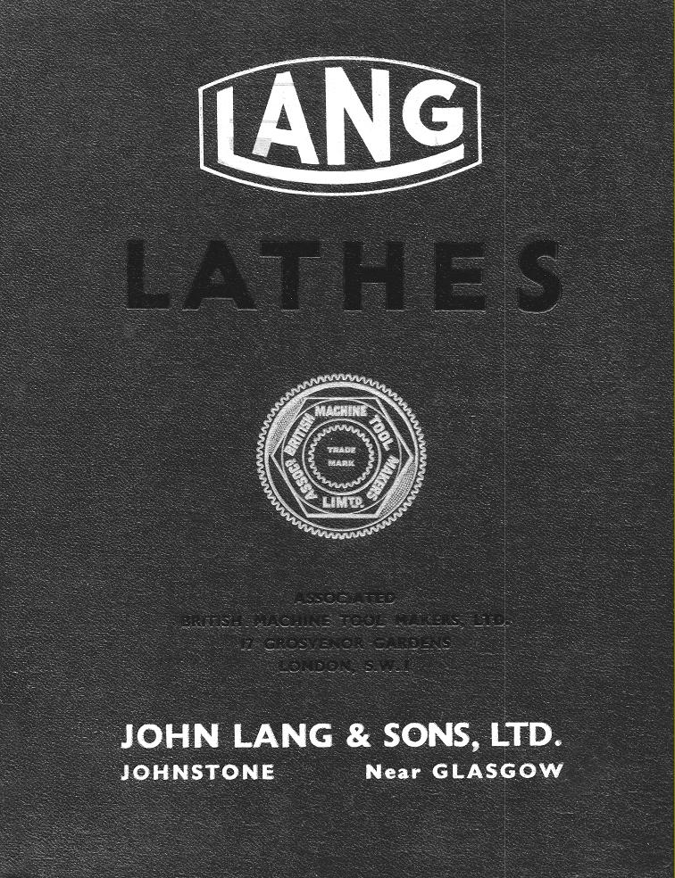 Lange Lathe Catalogue No. 16 Part 1