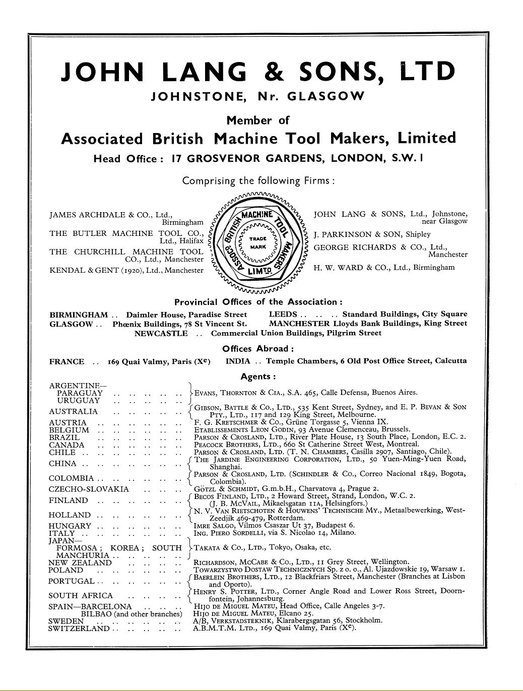 Lange Lathe Catalogue No. 16 Part 1