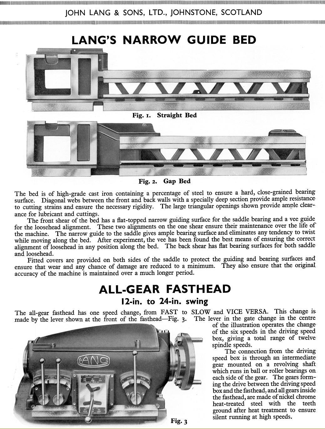 Lange Lathe Catalogue No. 16 Part 1